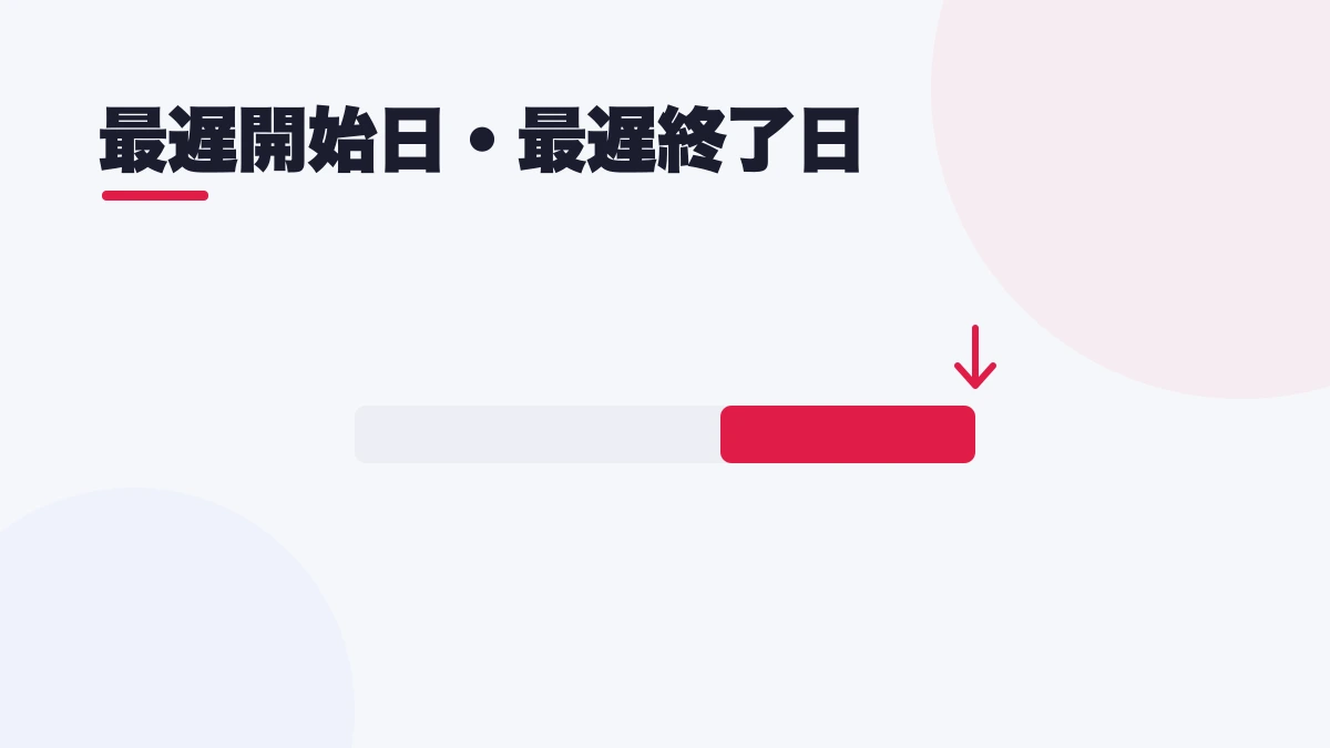 最遅開始日・最遅終了日